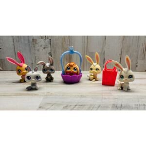 Vintage Littlest Pet Shop LPS Bunny Rabbit Lot - EUC